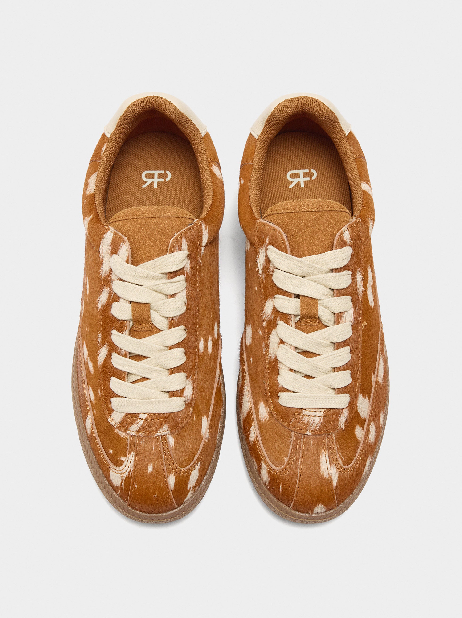 Zapatillas De Piel Estampado Animal
