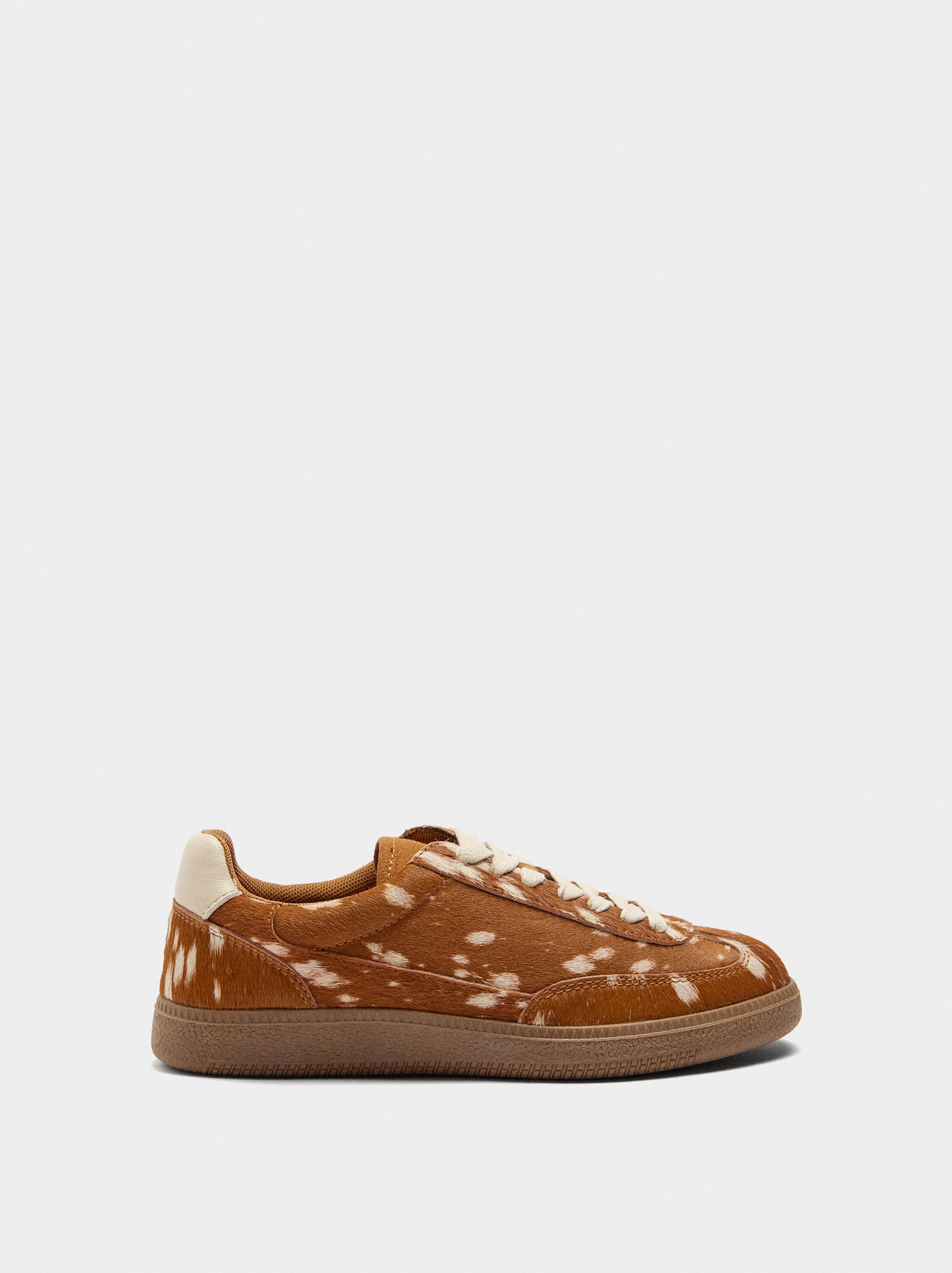 Zapatillas De Piel Estampado Animal