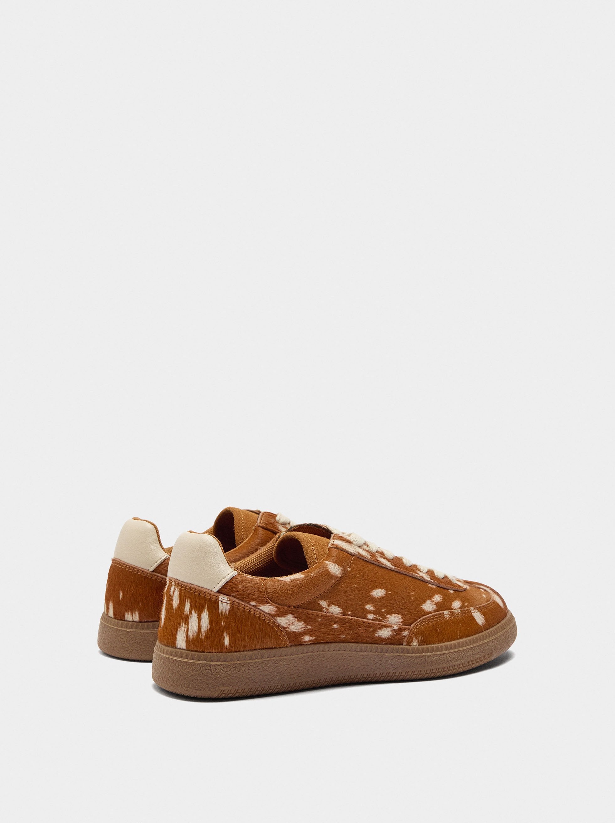 Zapatillas De Piel Estampado Animal