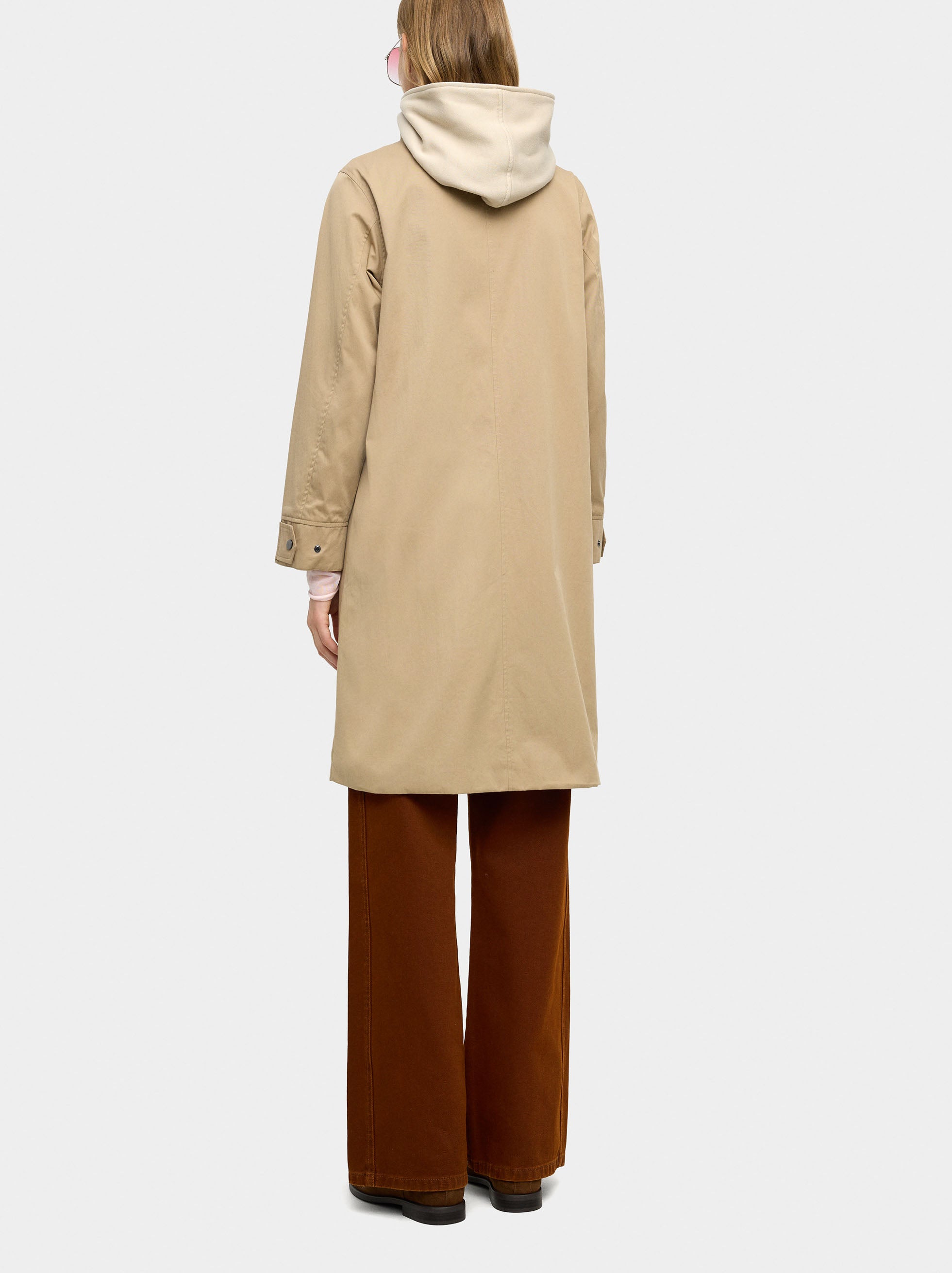 Parka De Algodón Con Capucha Desmontable