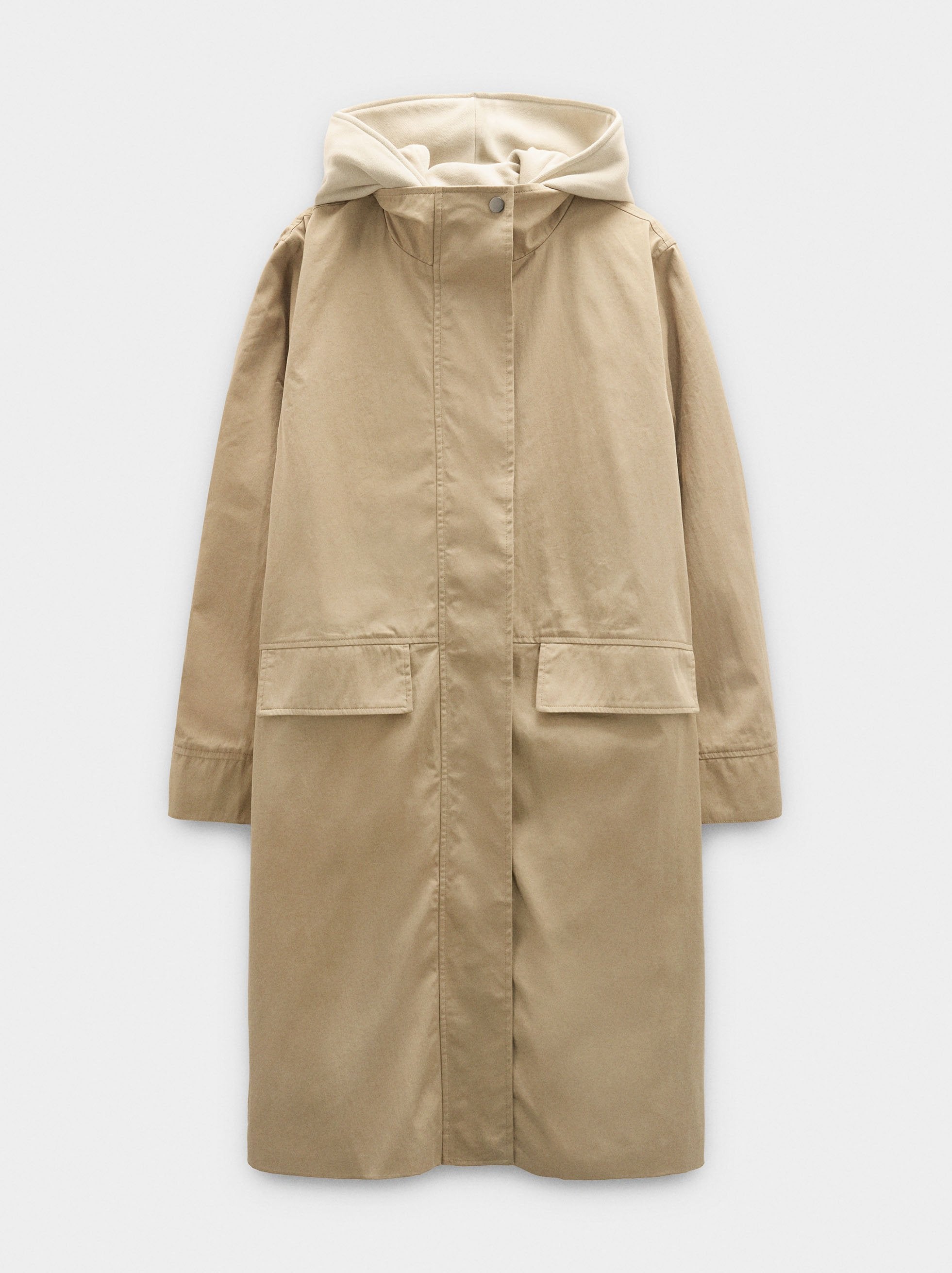 Parka De Algodón Con Capucha Desmontable