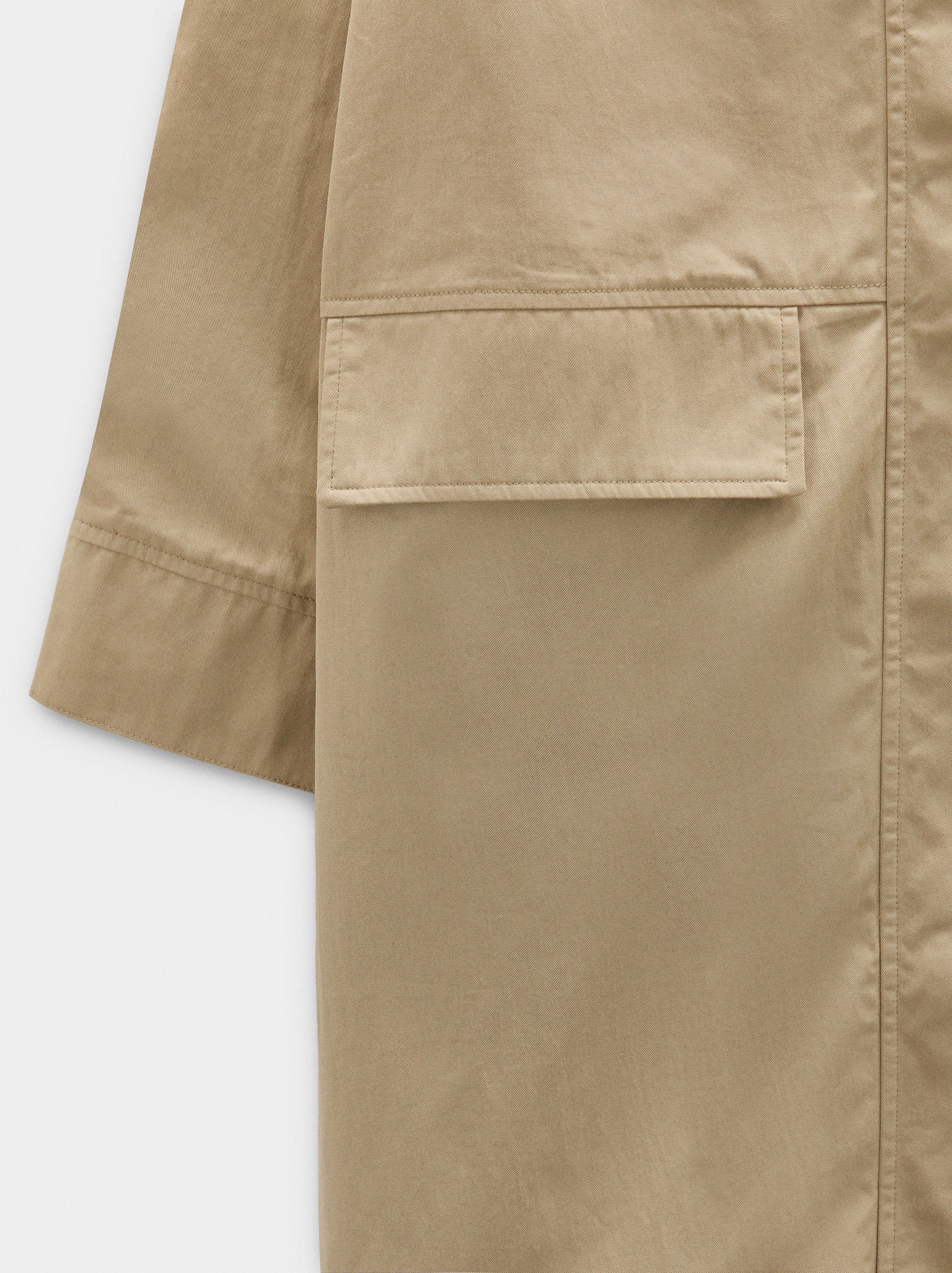 Parka De Algodón Con Capucha Desmontable