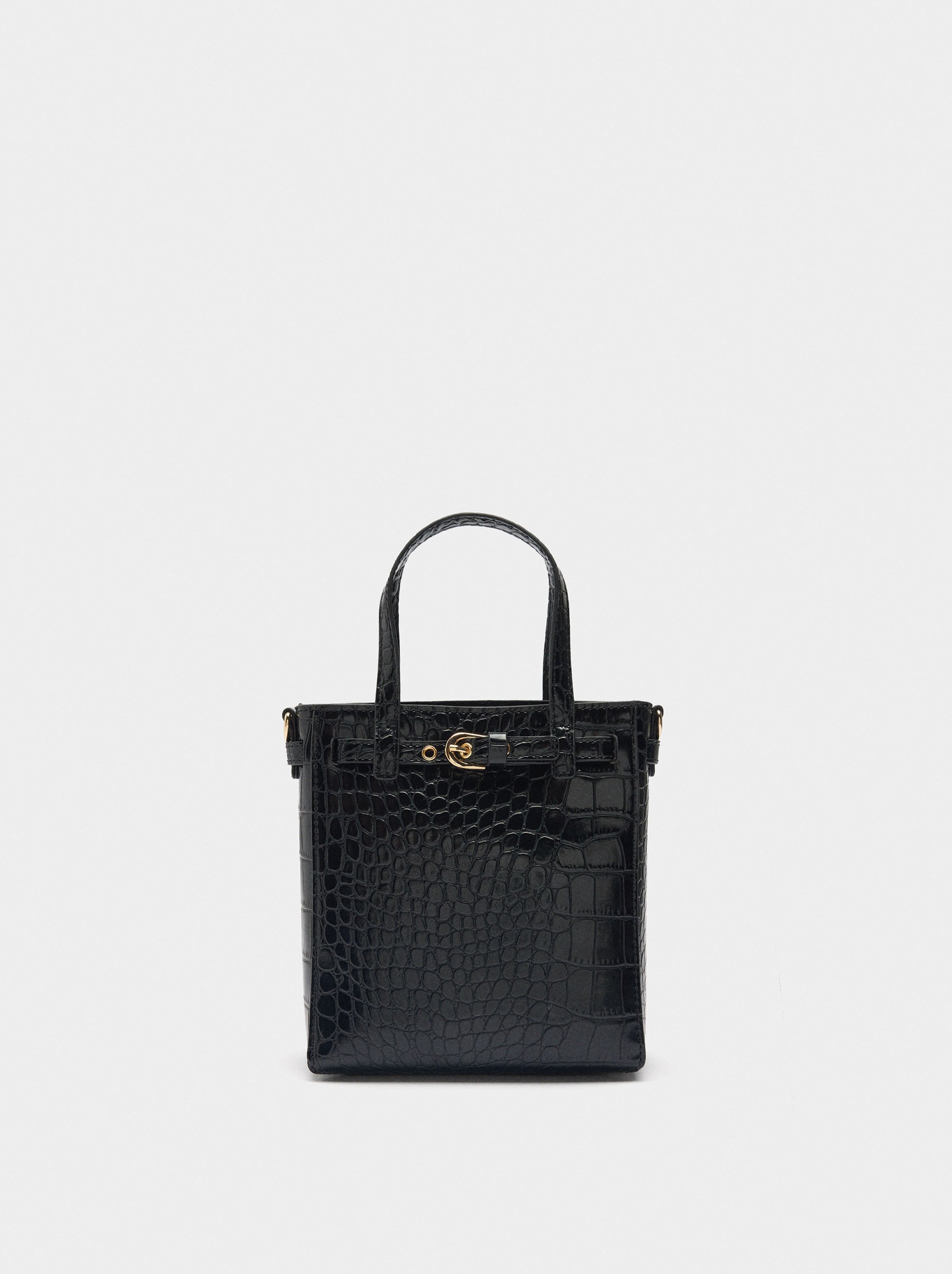 Bolso De Mano Con Grabado Animal