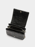 Bolso De Hombro Acolchado Con Solapa
