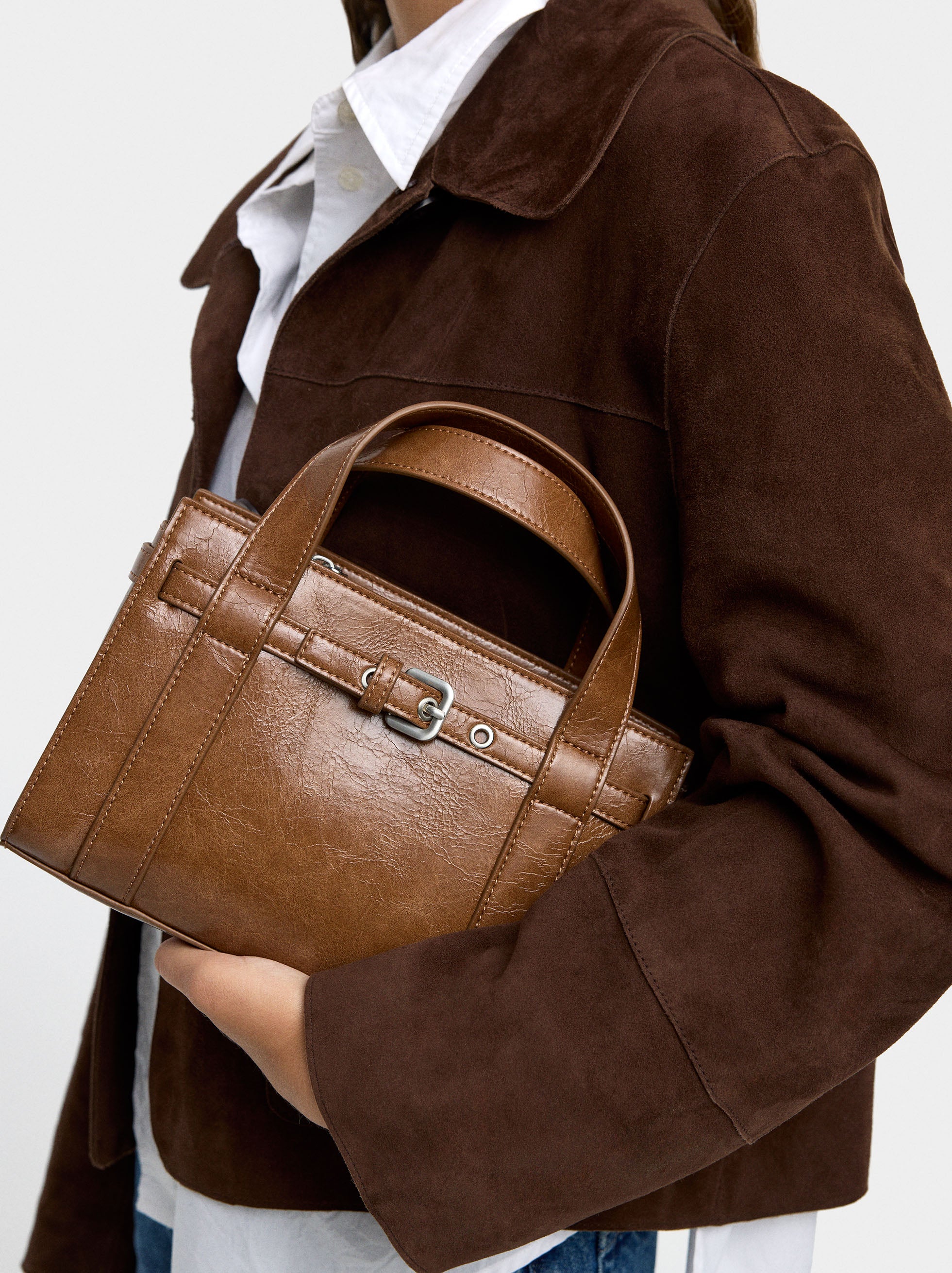 Bolso Tote Con Hebilla