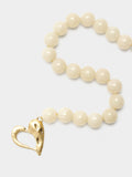 Collar Corto Con Cuentas Efecto Piedra