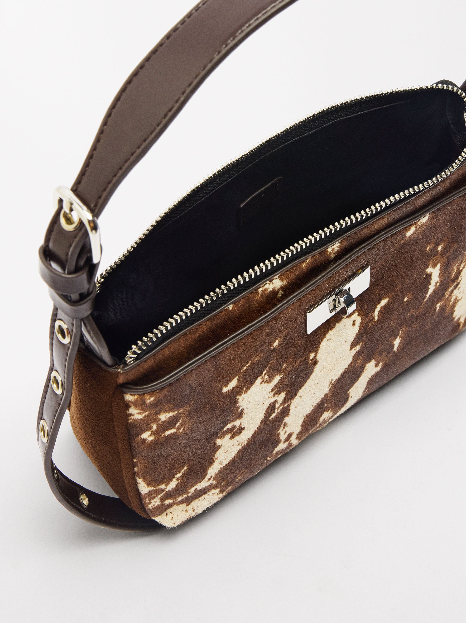 Bolso De Hombro De Piel