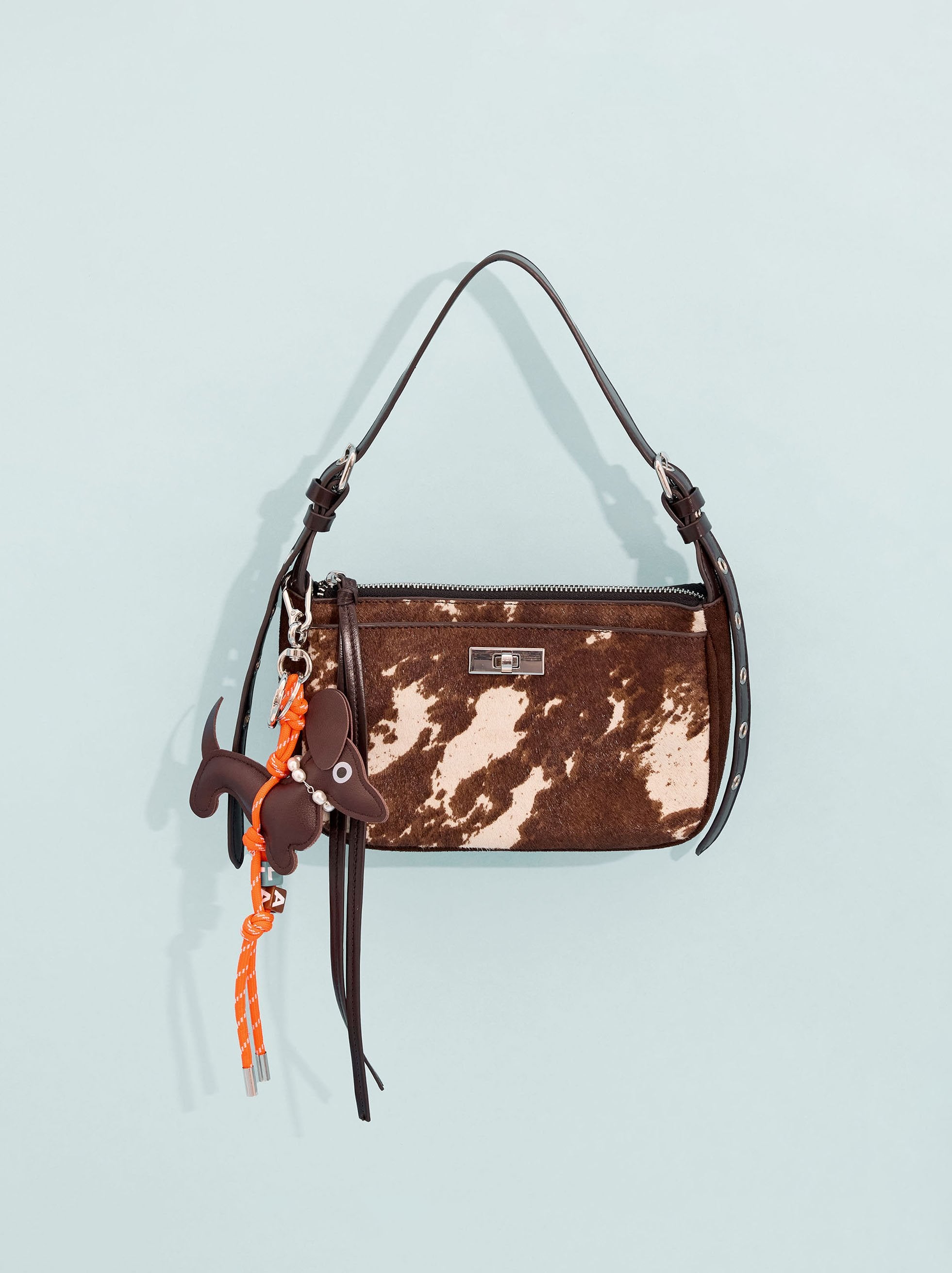 Bolso De Hombro De Piel