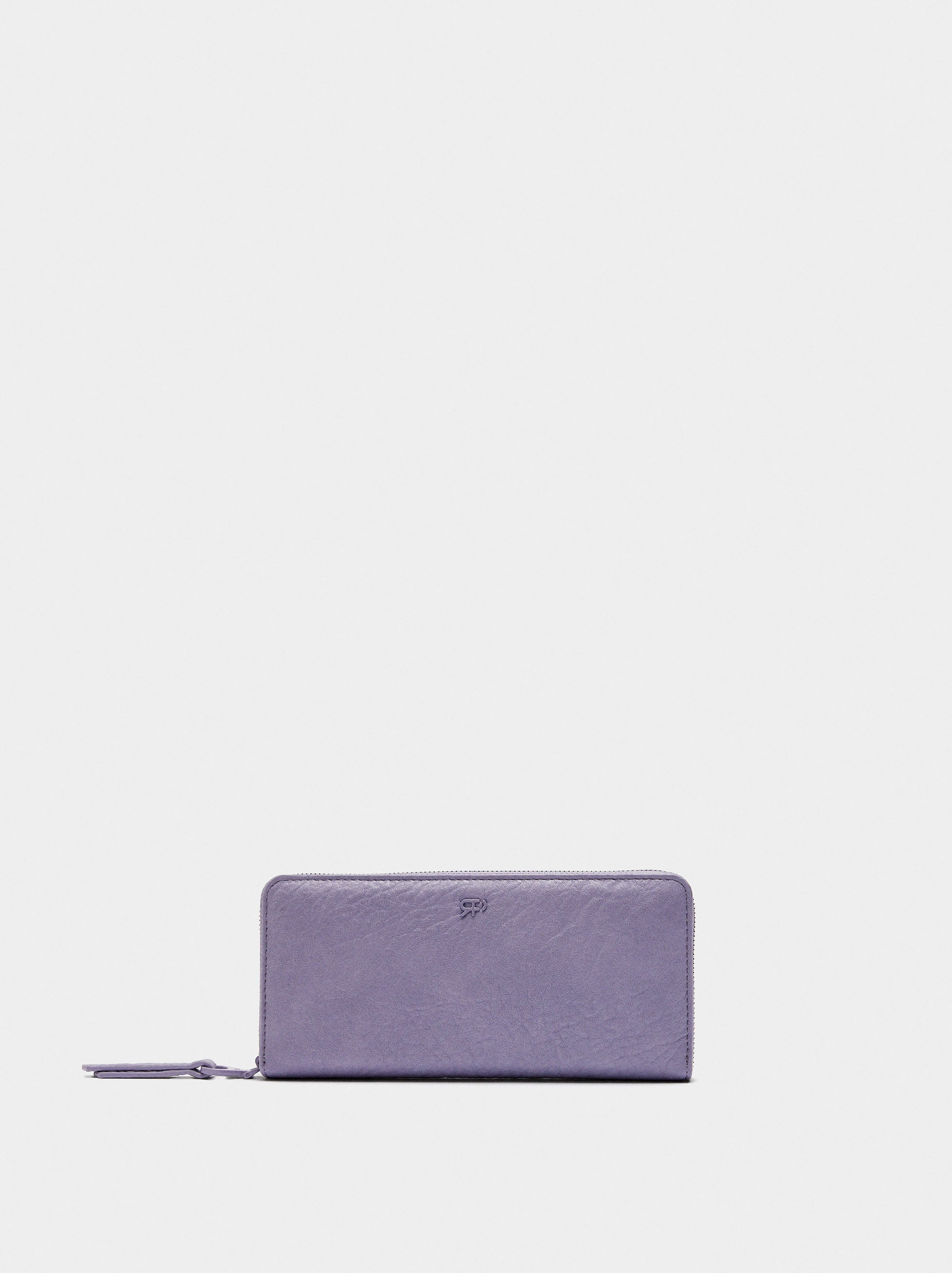 Cartera De Textura Con Cremallera
