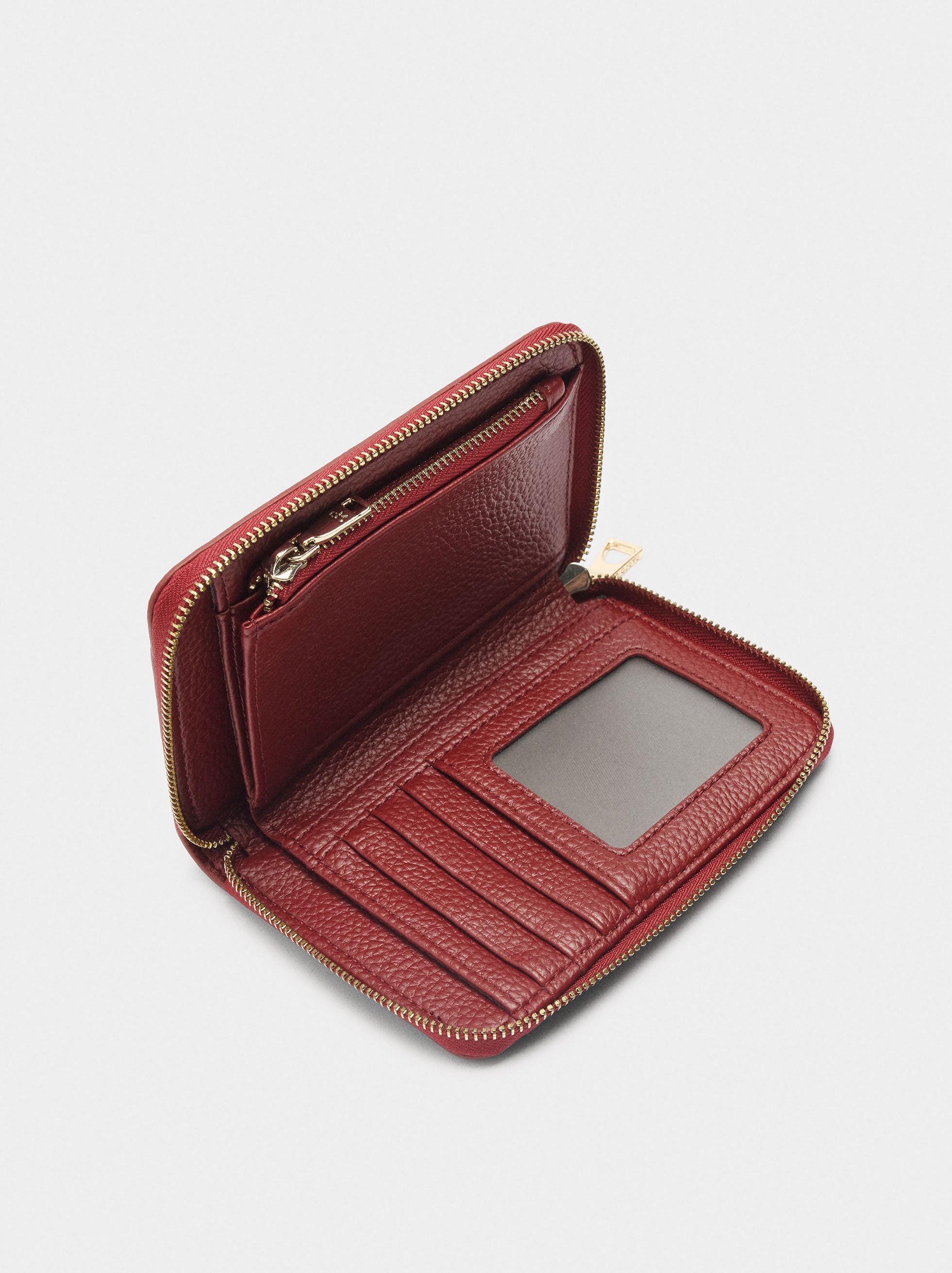 Cartera De Textura Con Cremallera S