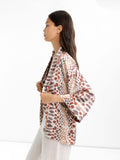 Kimono Estampado Con Textura