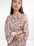 Kimono Estampado Con Textura