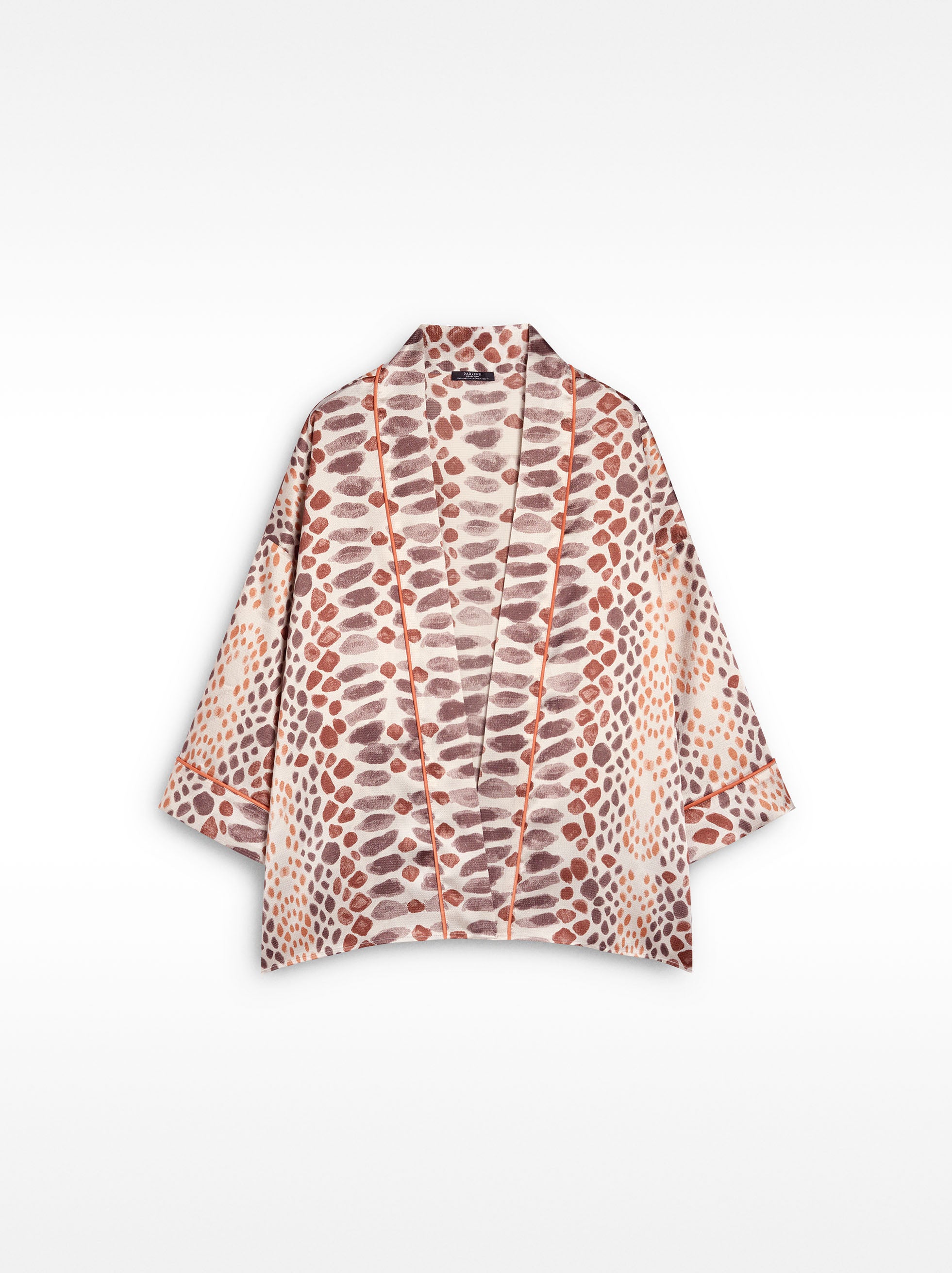 Kimono Estampado Con Textura