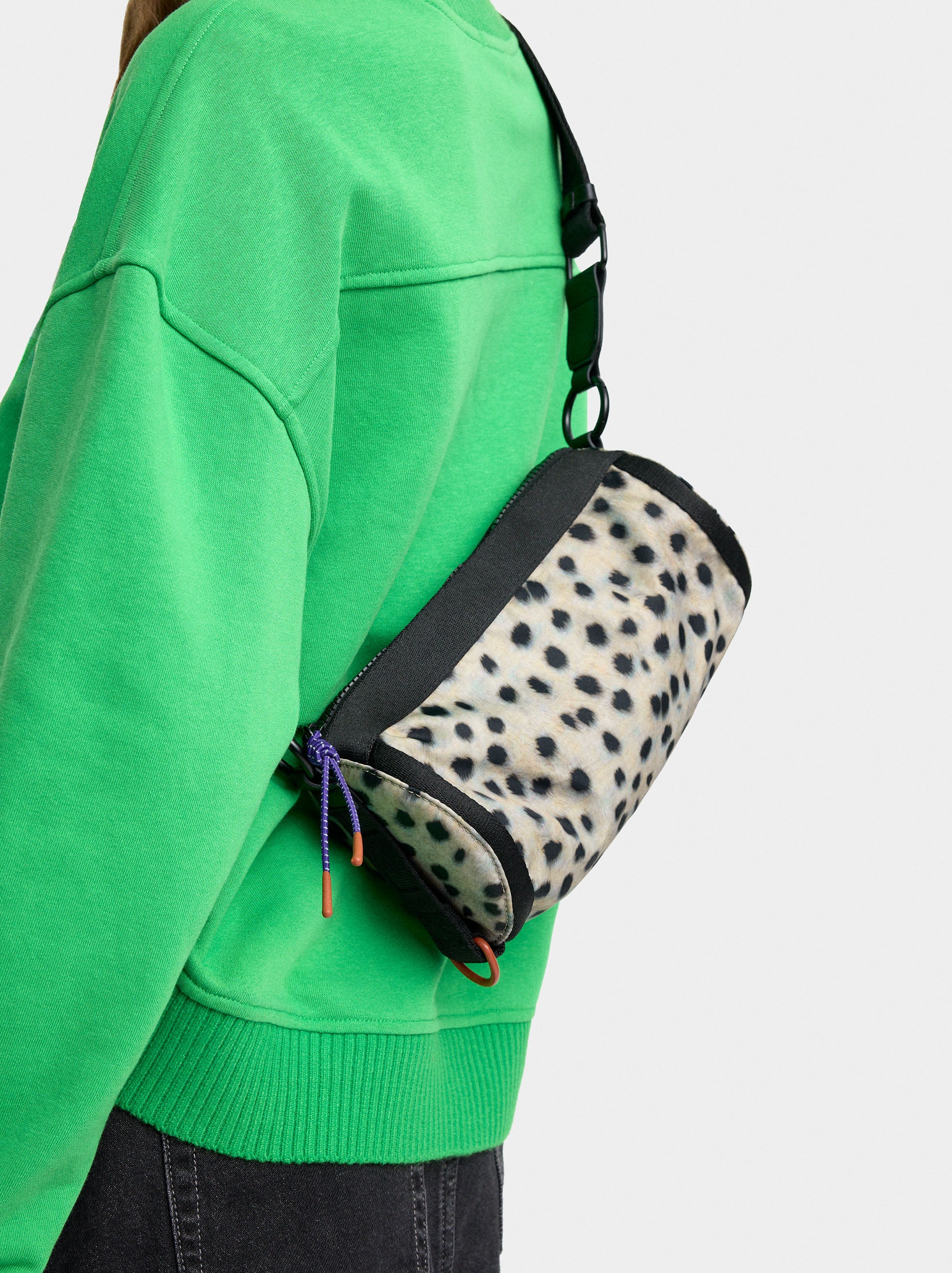 Bolso Bowling De Nylon Estampado Animal