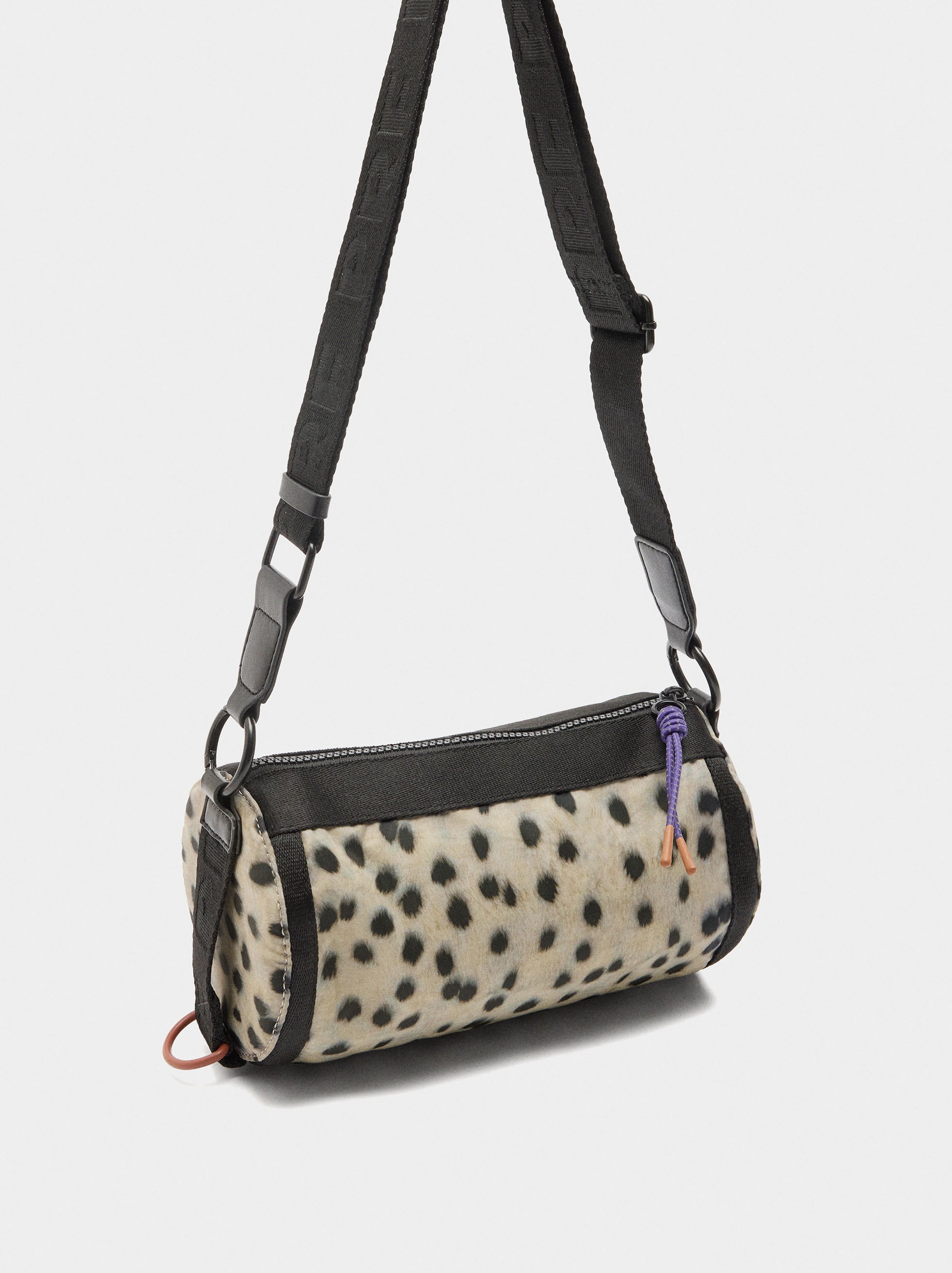 Bolso Bowling De Nylon Estampado Animal