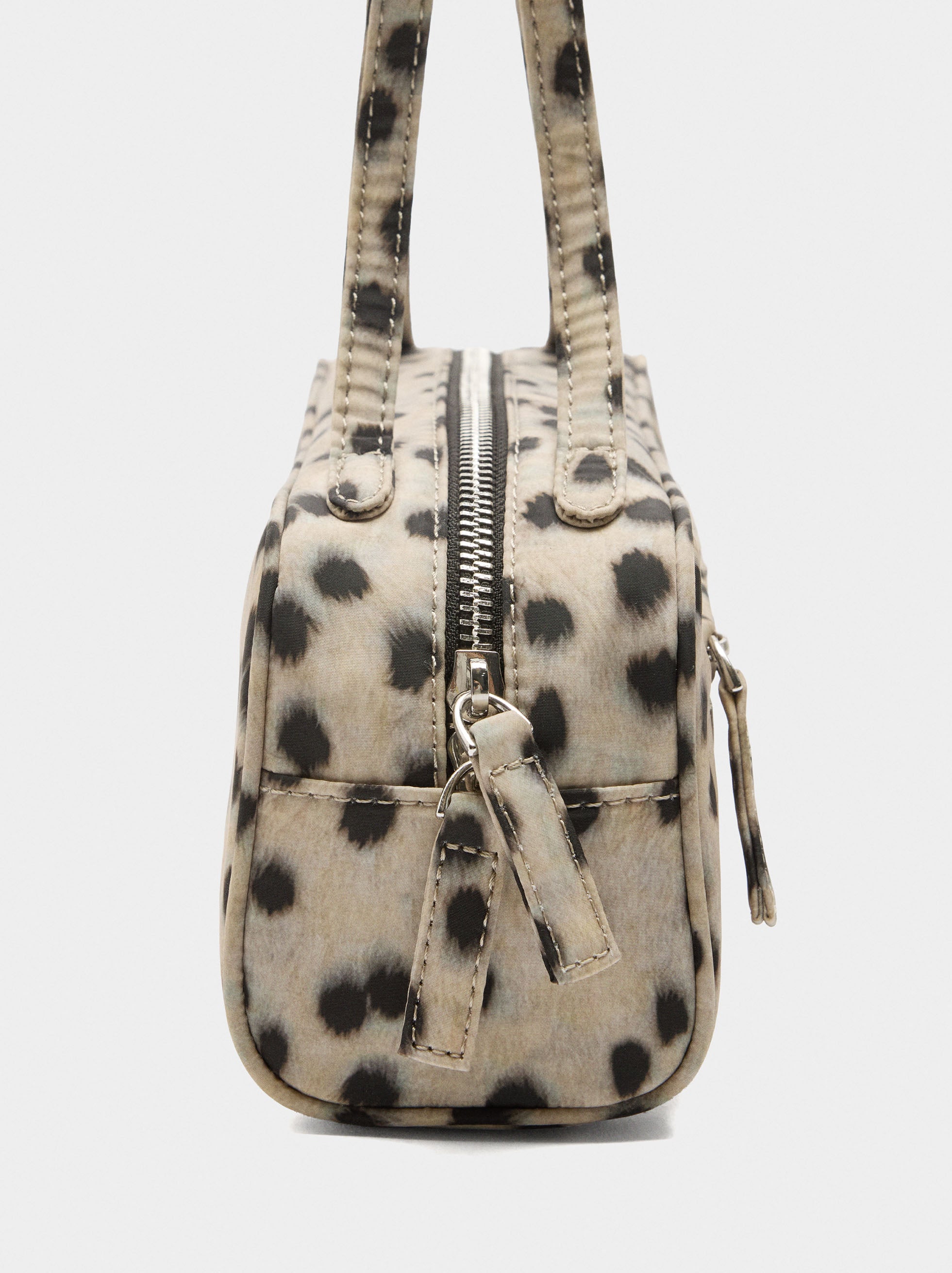 Bolso De Hombro De Nylon Estampado Animal