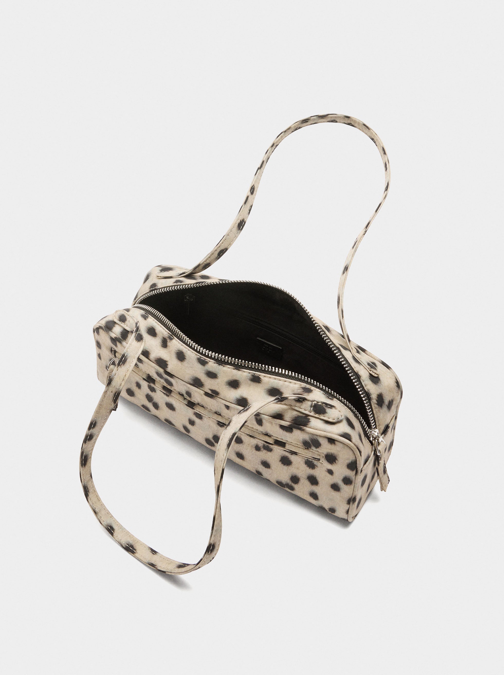 Bolso De Hombro De Nylon Estampado Animal