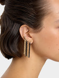 Pendientes Ear Jacket De Barras Bicolor