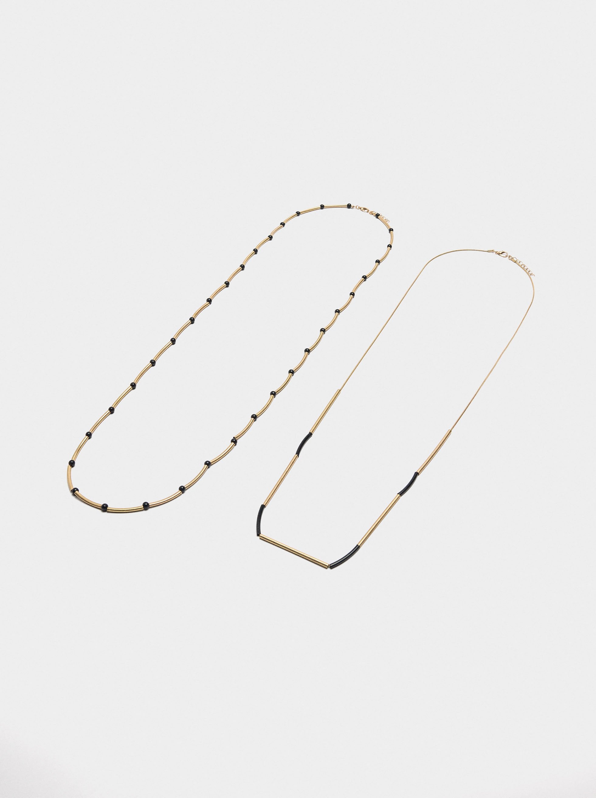 Collar Con Abalorios De Resina