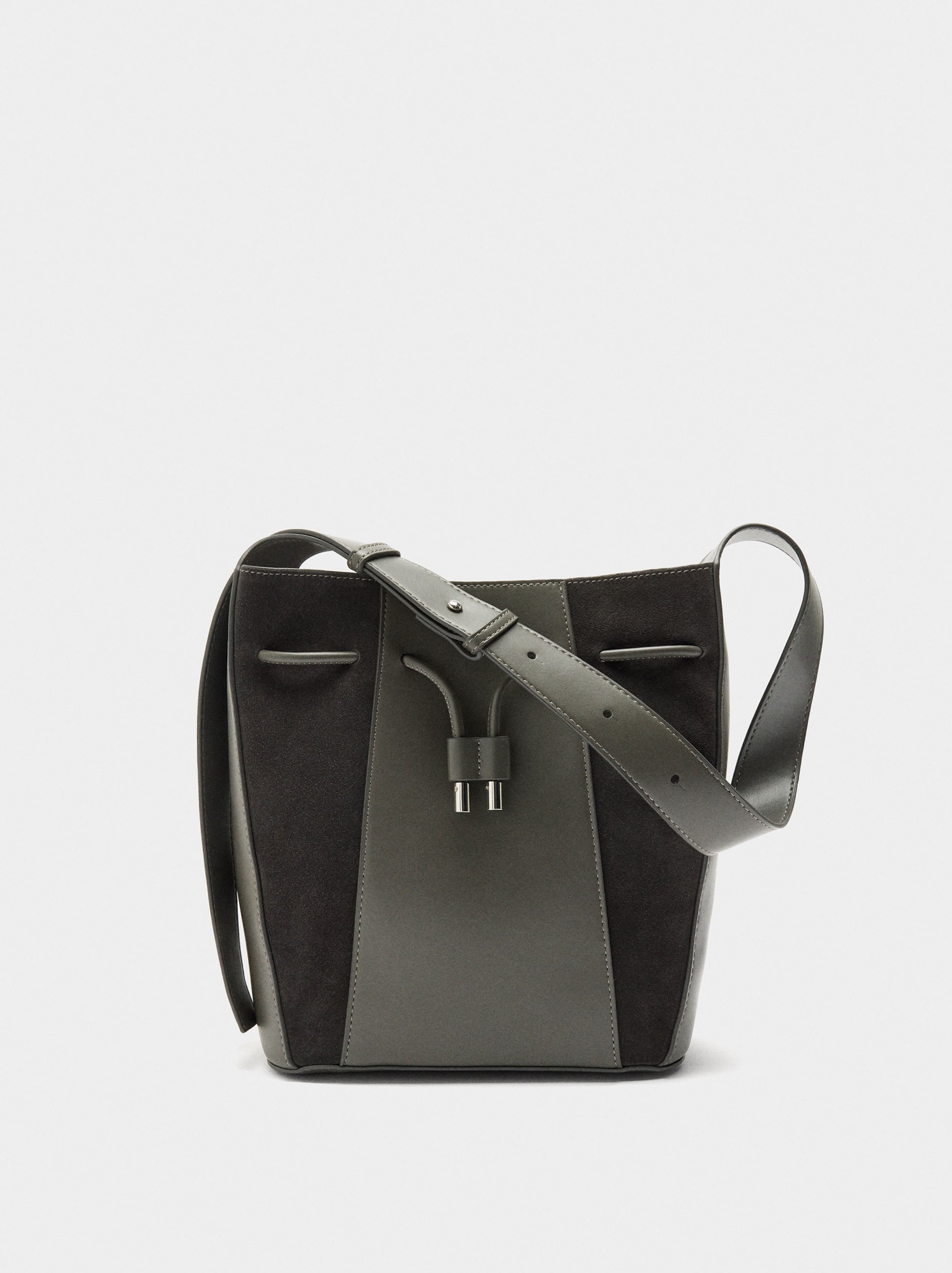 Bolso Bombonera Con Piel M