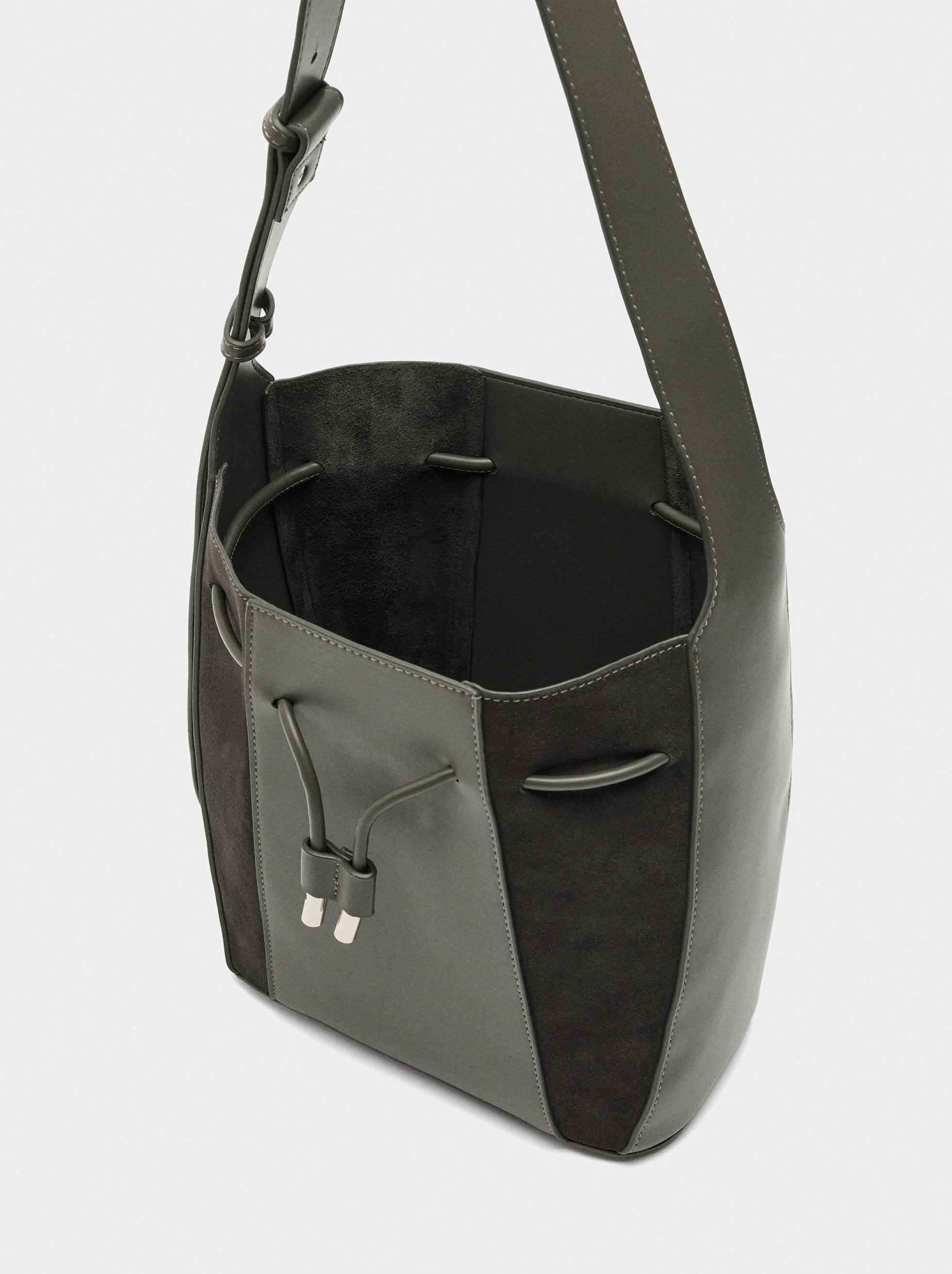 Bolso Bombonera Con Piel M