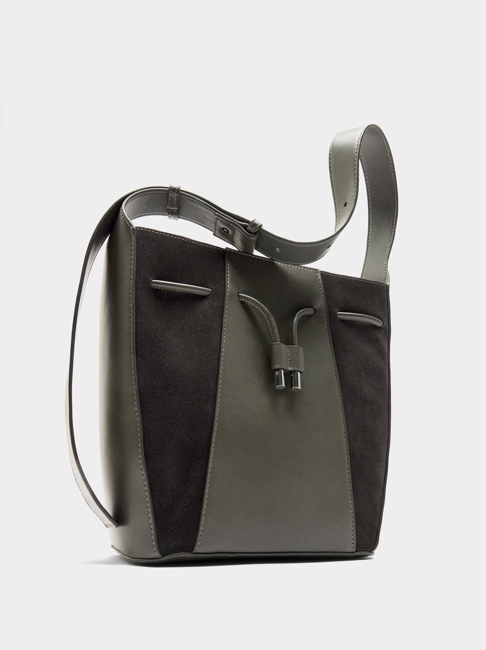 Bolso Bombonera Con Piel M