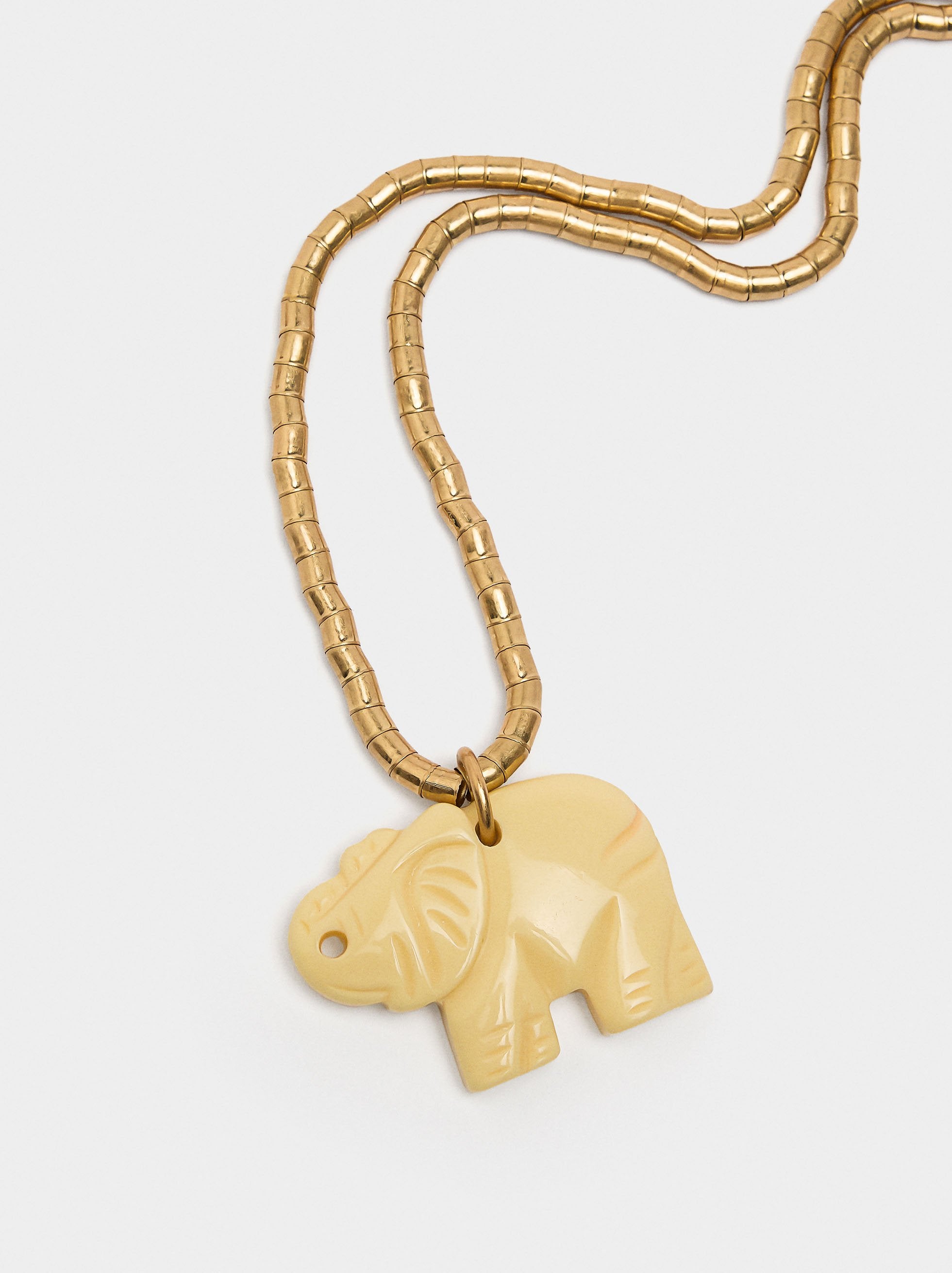 Collar Largo Colgante De Elefante
