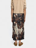 Falda Larga De Malla Estampado Animal