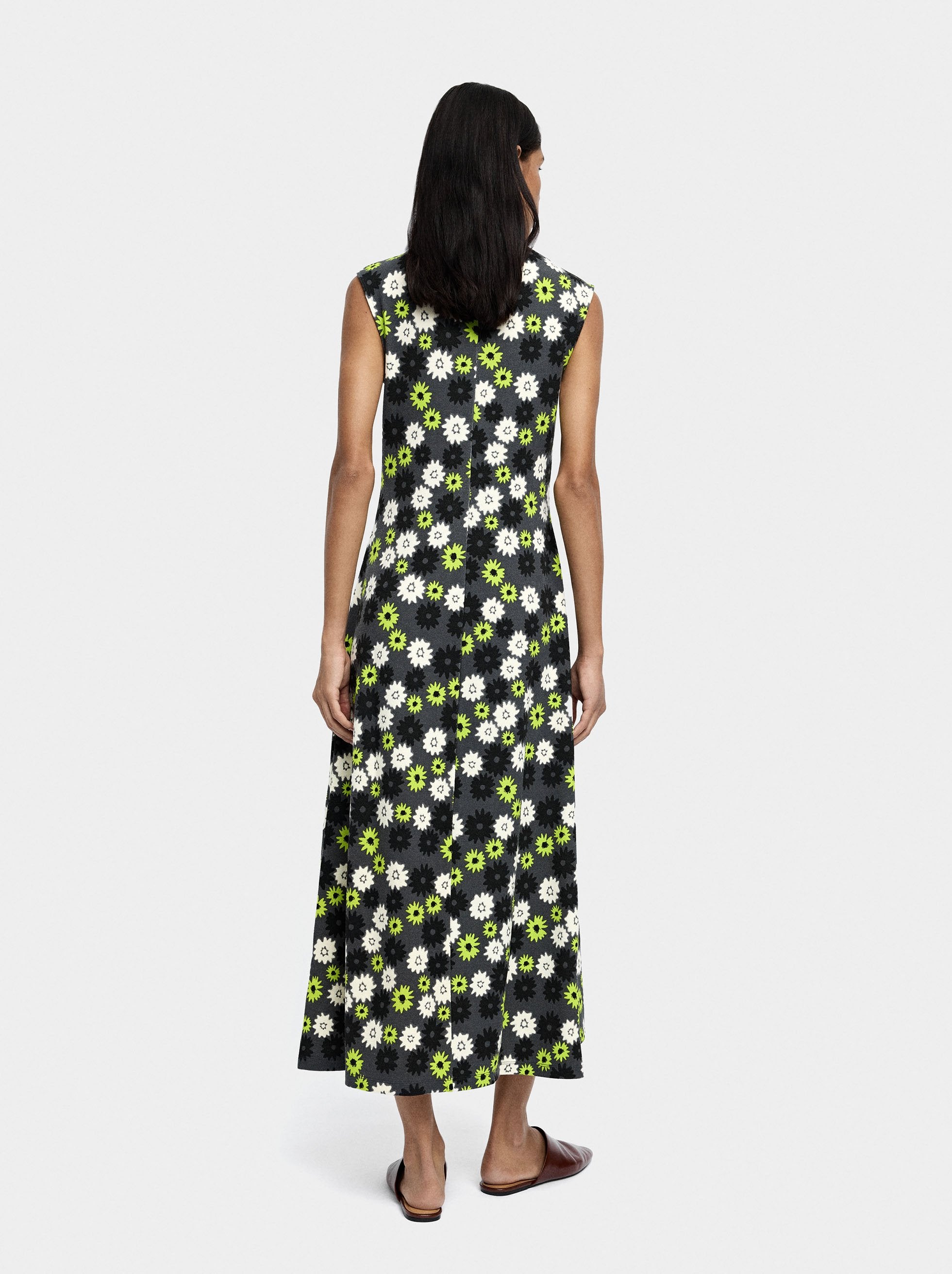 Vestido Largo Con Estampado Floral