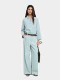 Camisa Denim Con Cremallera