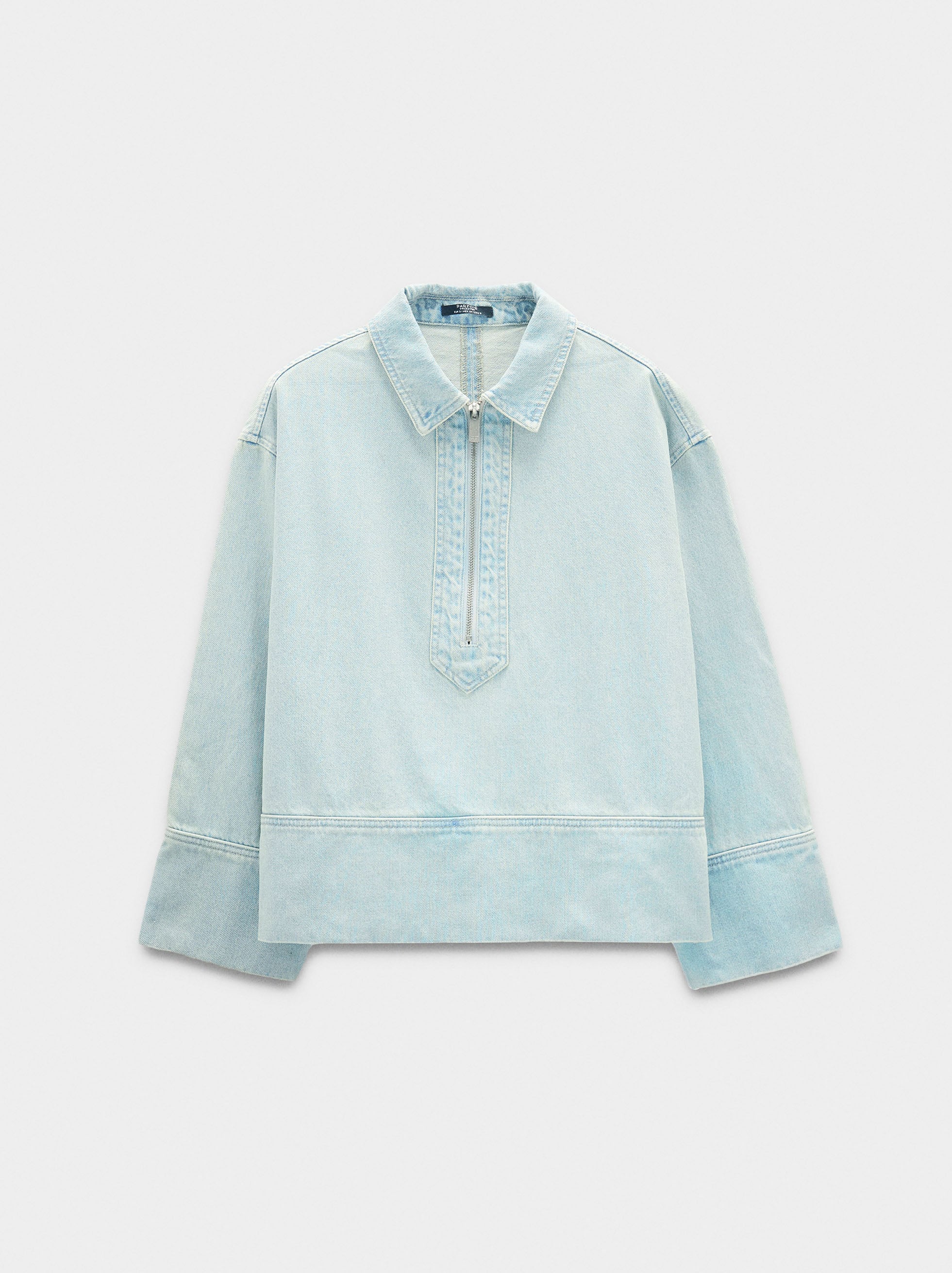 Camisa Denim Con Cremallera