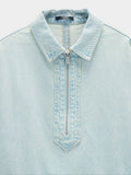 Camisa Denim Con Cremallera