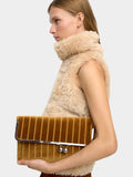 Bolso De Fiesta Canelado Con Solapa