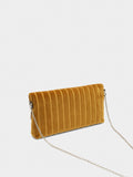 Bolso De Fiesta Canelado Con Solapa