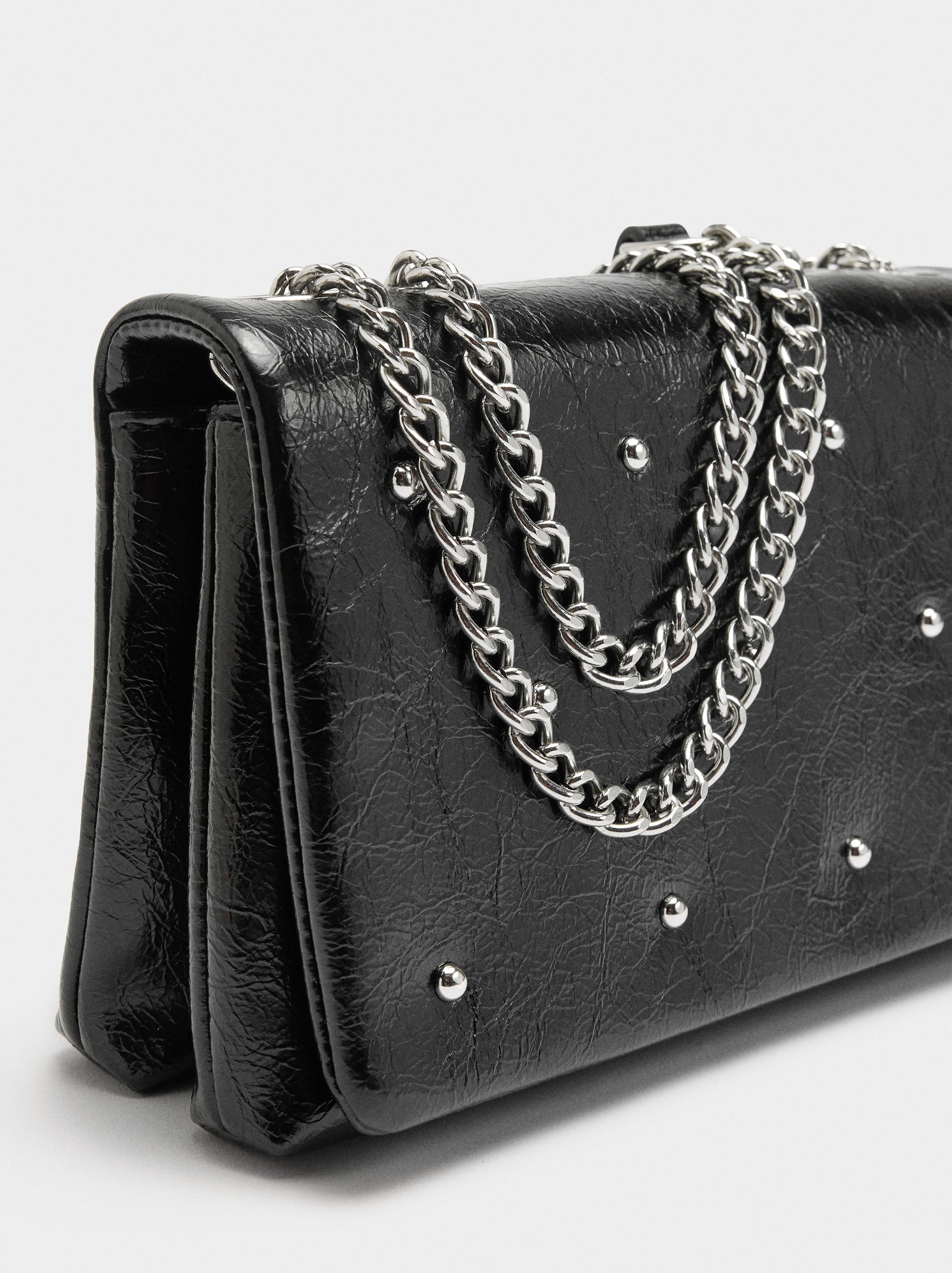 Bolso De Hombro Doble Con Tachuelas