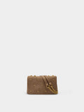 Bolso De Hombro Efecto Piel Con Tachuelas