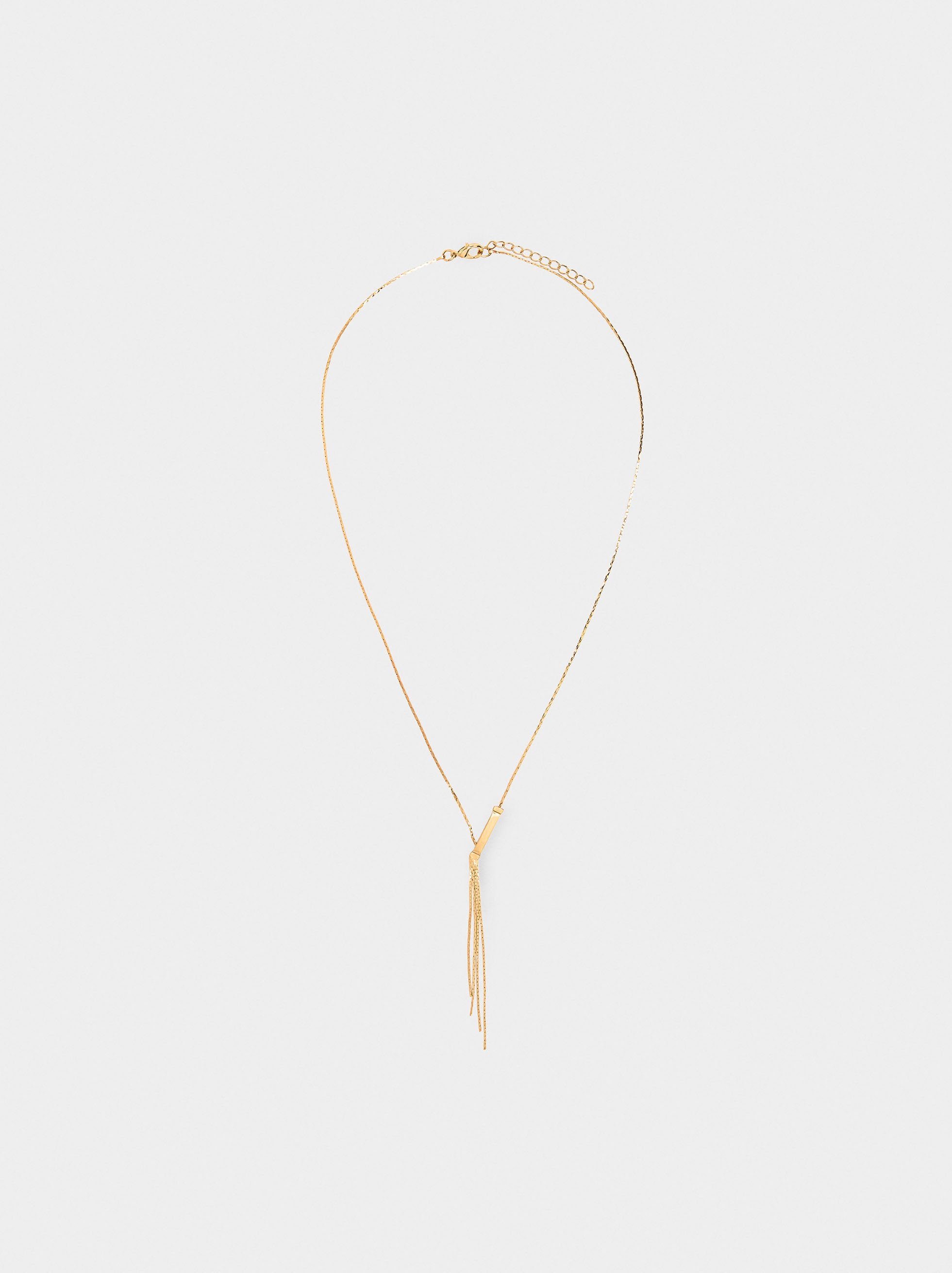 Collar Con Colgante De Flecos