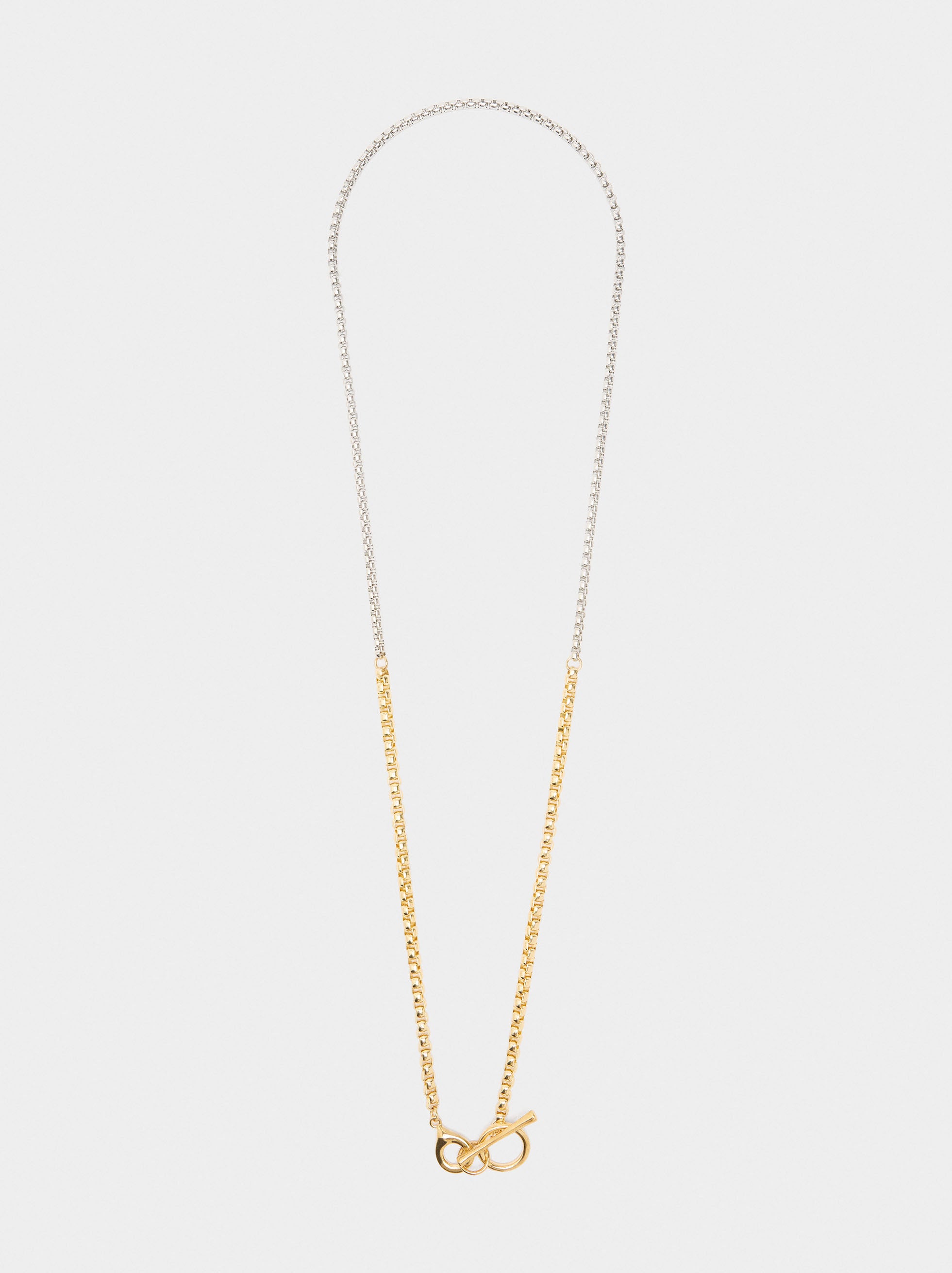 Set Bicolor De Collar + Pendientes + Anillo