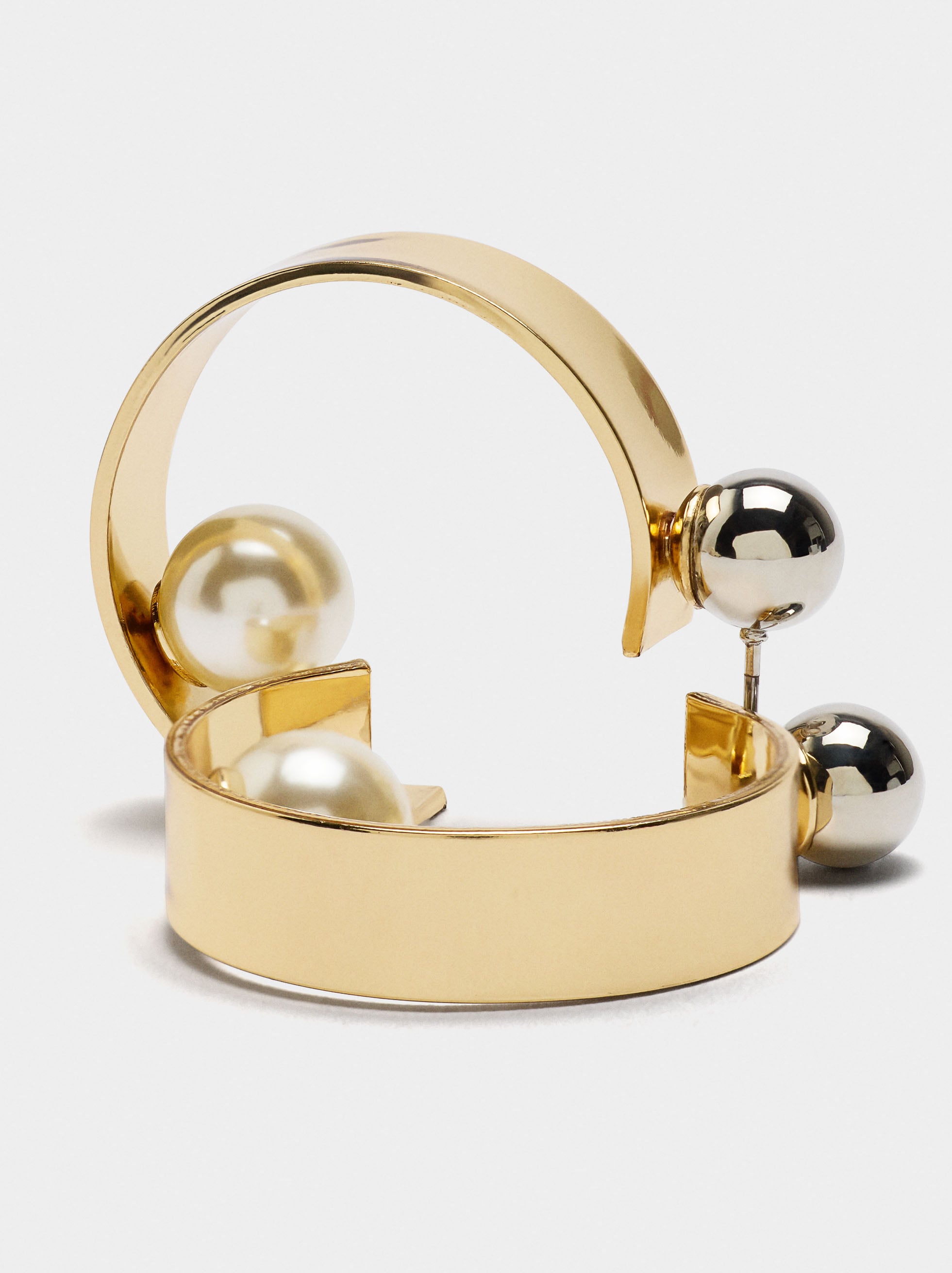 Aros Abiertos Con Esfera Y Perla