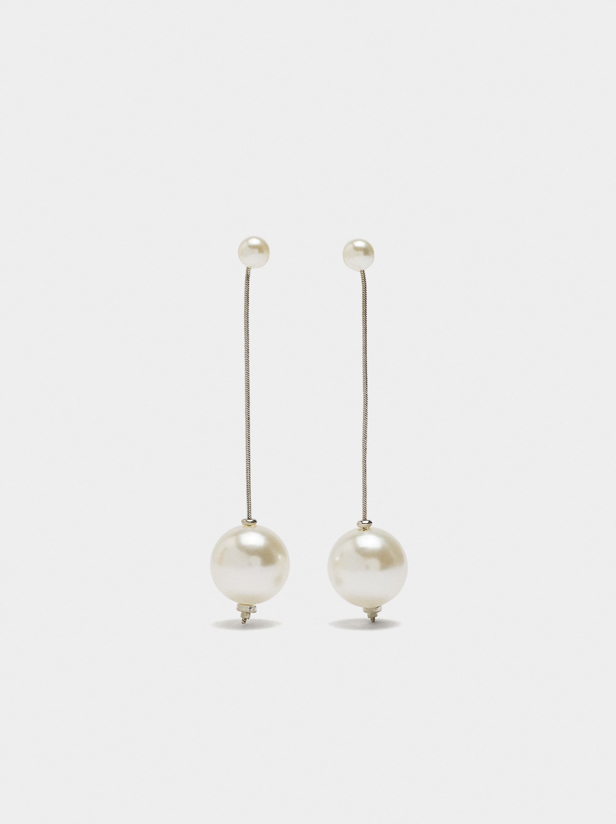 Pendientes Largos De Perlas