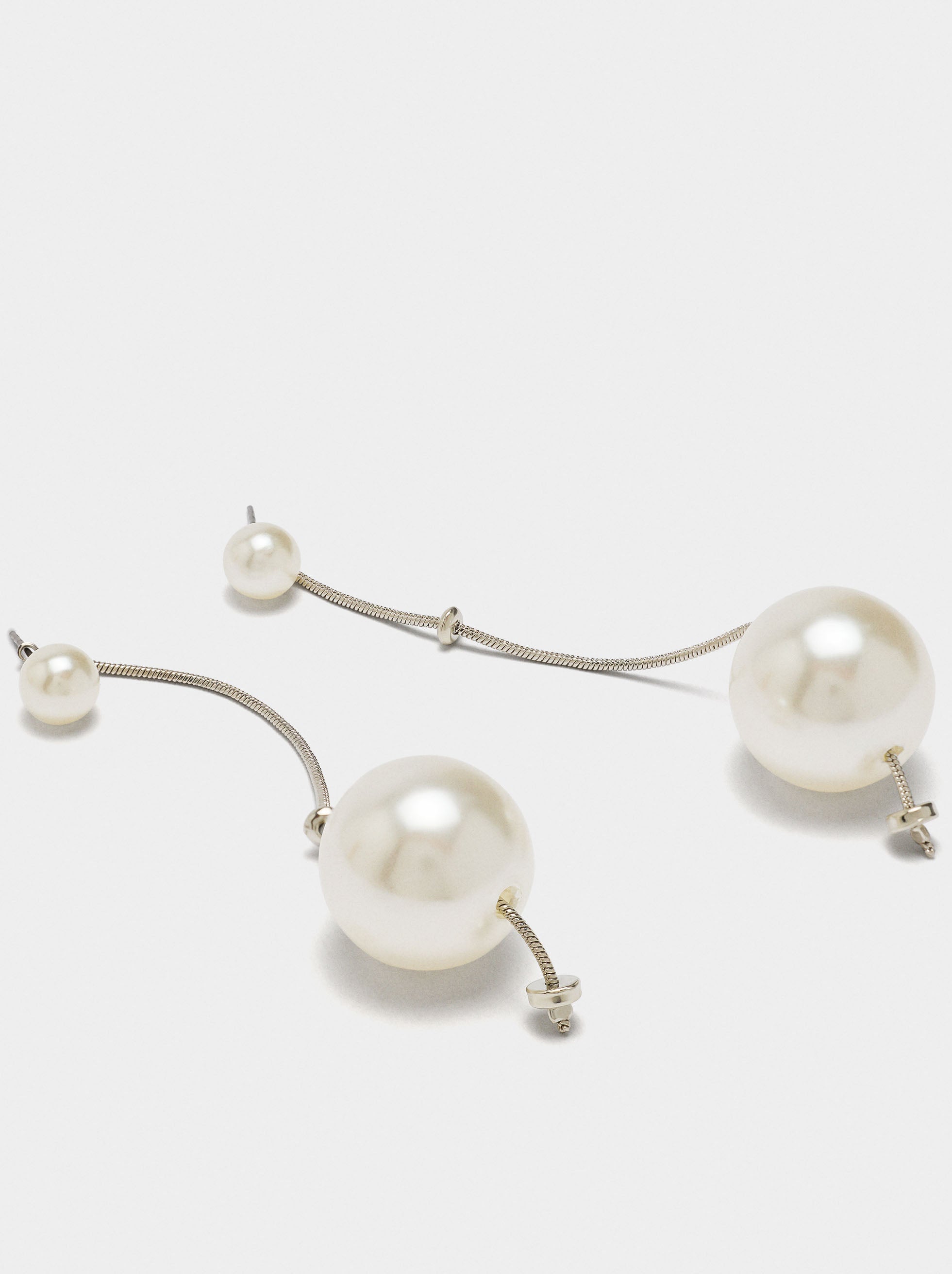 Pendientes Largos De Perlas