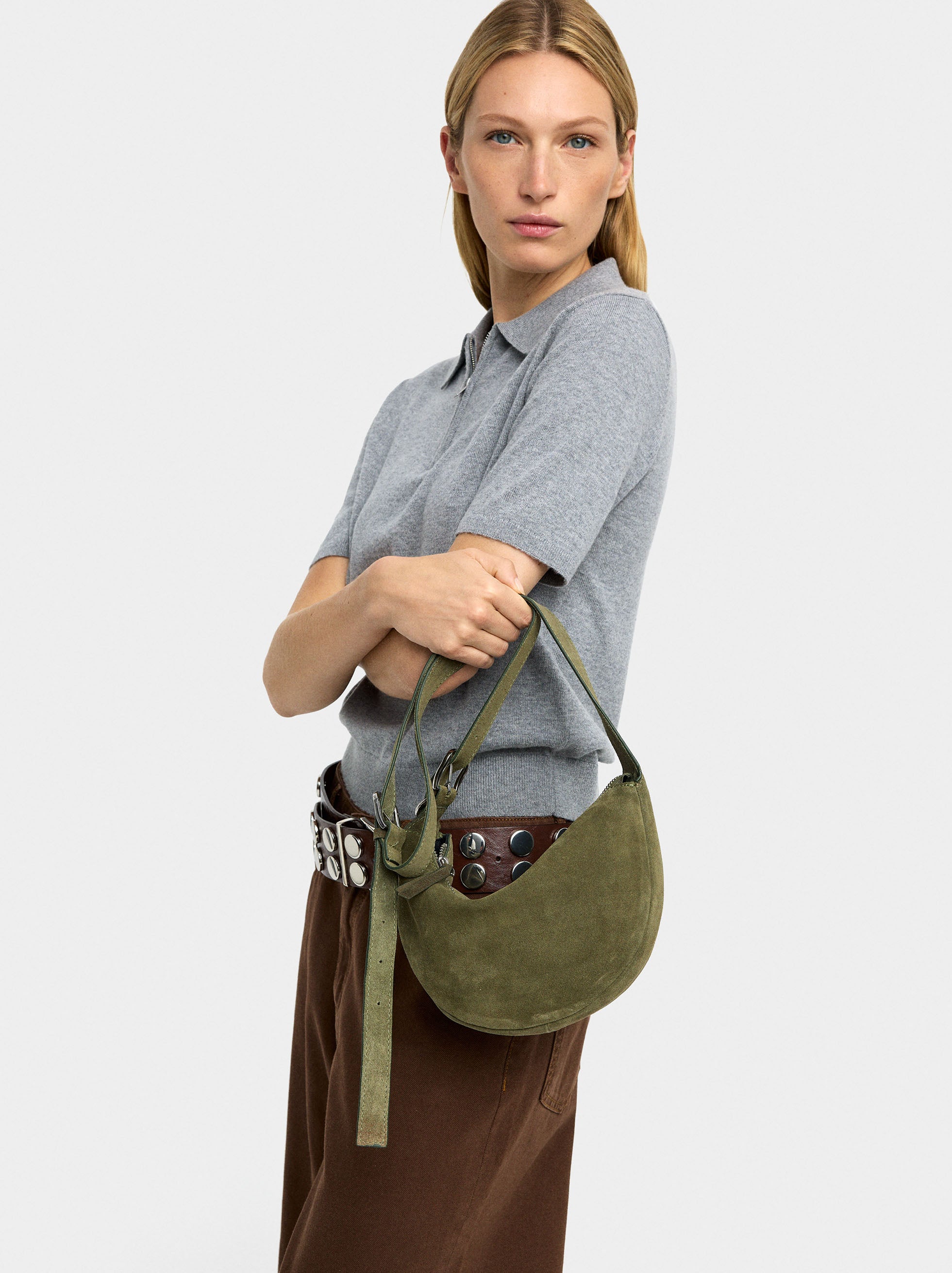 Bolso Hobo De Piel