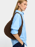 Bolso Hobo De Piel Trenzada