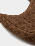 Bolso Hobo De Piel Trenzada