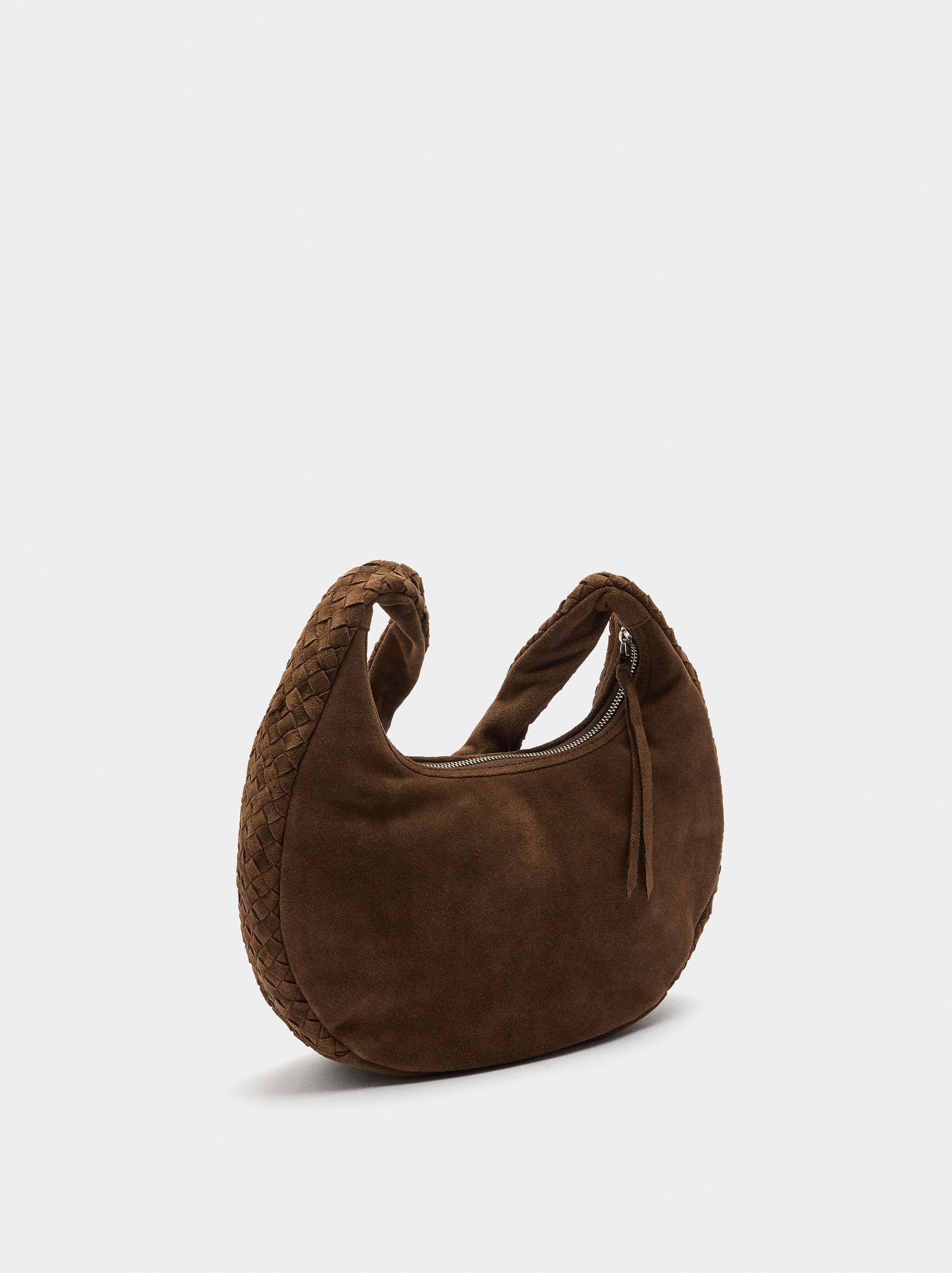 Bolso Hobo De Piel Trenzada