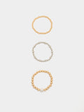 Set De Tres Pulseras Elásticas Bicolor