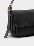 Bolso Bandolera Con Piel