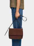 Bolso Bandolera Con Piel