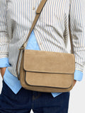 Bolso Bandolera Con Piel
