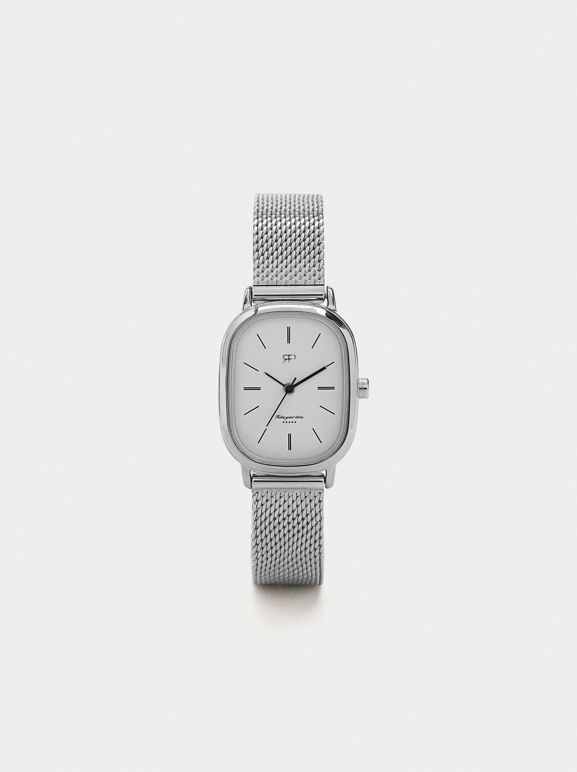 Reloj De Malla Metálica De Acero Inoxidable
